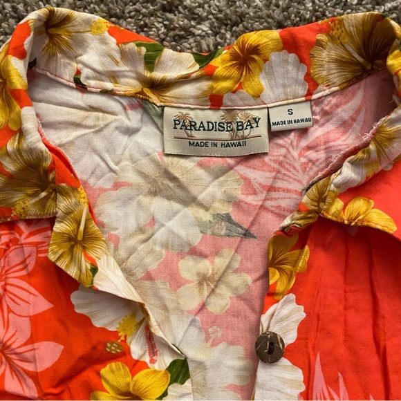 Floral Red Button Down Shirt - Picture 2 of 4